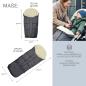 Preview: BAMBINIWELT Winterfußsack in Mumienform für Kinderwagen und Buggy, 110cm, Wolle, Design MELIERT